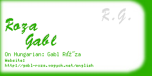 roza gabl business card